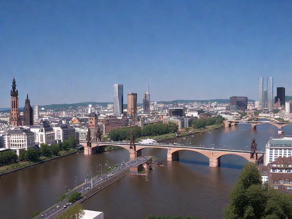 Foto panorámica de Frankfurt am Main