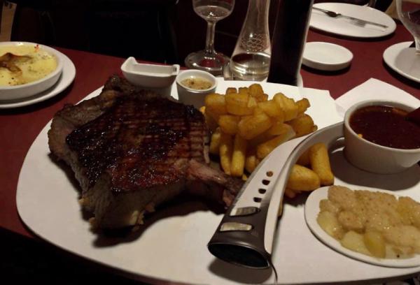 Foto de carne y arrecife