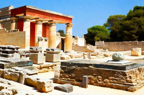 Foto del palacio de Knossos