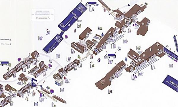 Esquema del aeropuerto internacional Leonardo da Vinci o del aeropuerto de Fiumicino (Leonardo da Vinci - aeropuerto de Fiumicino)