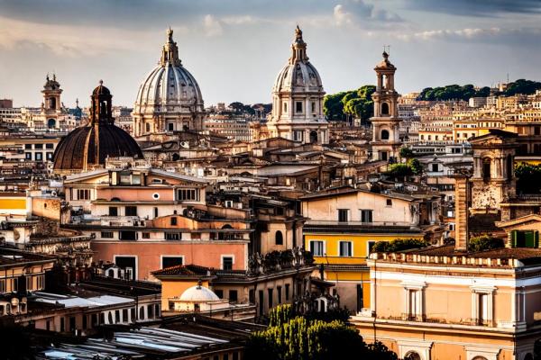 Foto panorámica de Roma